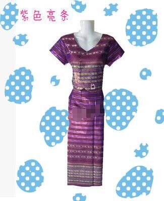 10GW079_东南亚泰国服饰葫芦丝演出民族服装紫色.jpg
