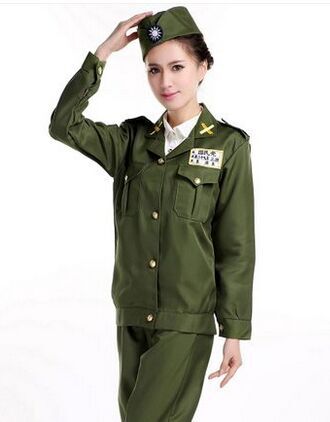 11JZ024民国服装五四国民党女军官抗日特务服写真演出服装2.jpg