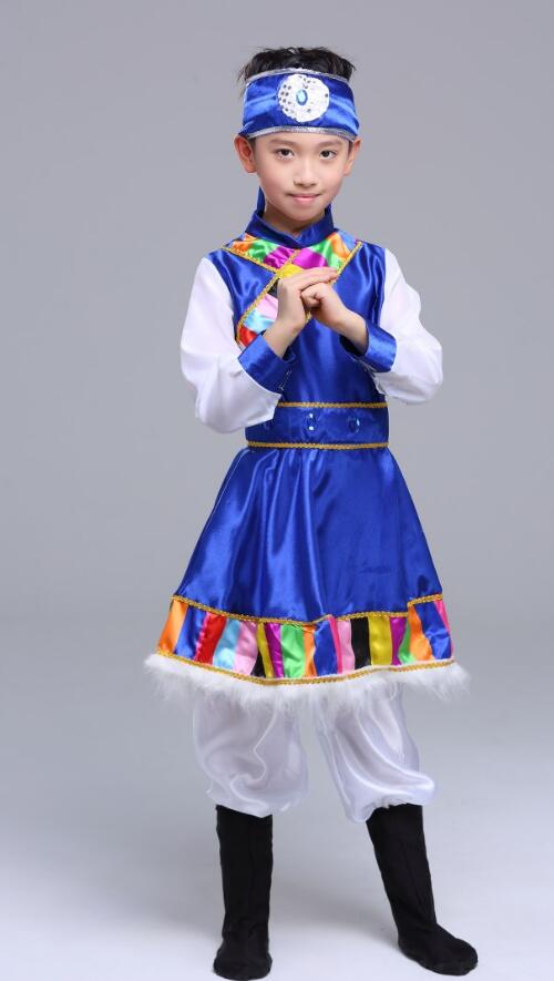 少数民族儿童男藏族演出服
